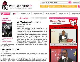 Site internet PS élections européennes Site internet PS élections européennes