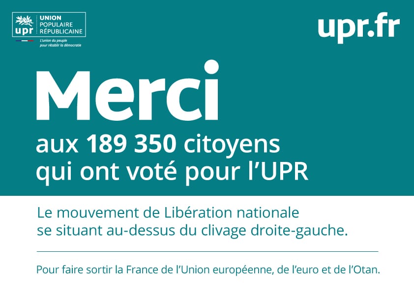 Conseils de l'UPR pour le 2e tour des élections régionales
