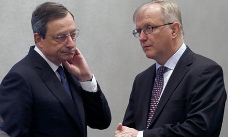 Mario Draghi et Olli Rehn