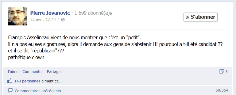Les lepénistes et le journaliste Jovanovic vont-ils traiter de « clownesse » Mme Le Pen ?
