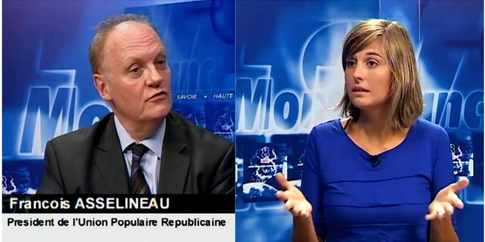 François Asselineau invité de Fanette Debuisson sur TV8 Mont-Blanc – 21/09/2012
