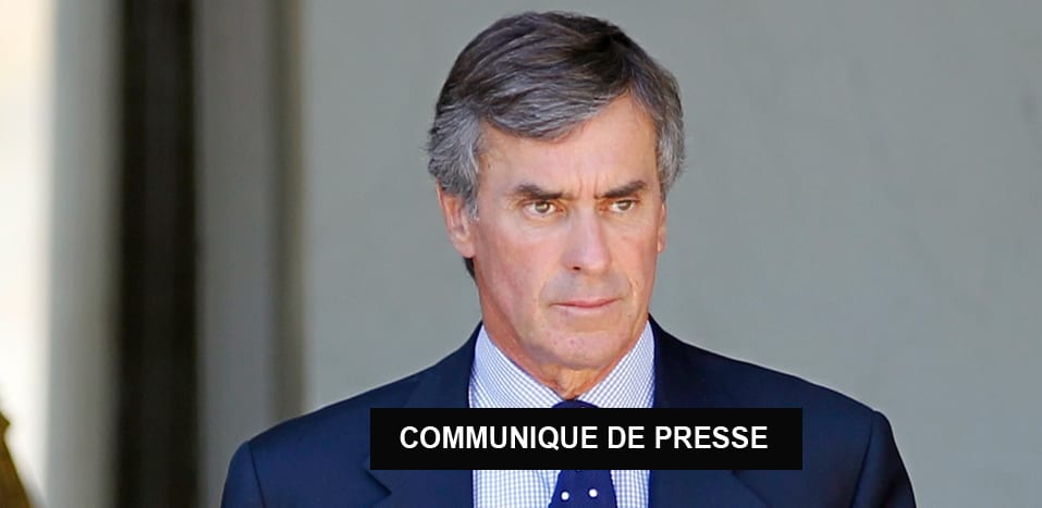 Communiqué de presse : Affaire Jérôme Cahuzac