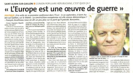 La première réunion publique dans l'Eure le 20 septembre 2013 se solde par un bilan prometteur