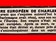 L'agrandissement d'un détail de la carte postale permet de prendre connaissance du discours officiel des autorités d'Occupation nazies en France en 1942