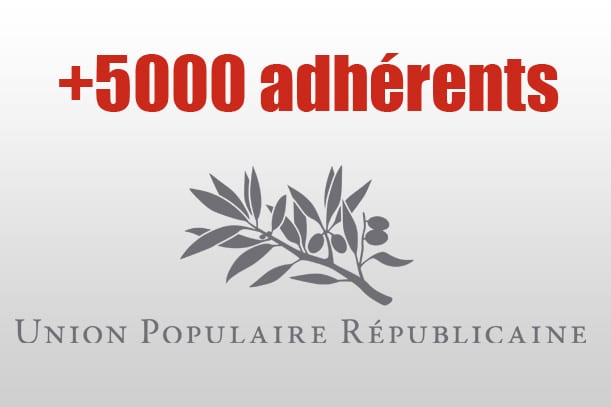 L'Union Populaire Républicaine vient de franchir le cap symbolique des 5 000 adhérents