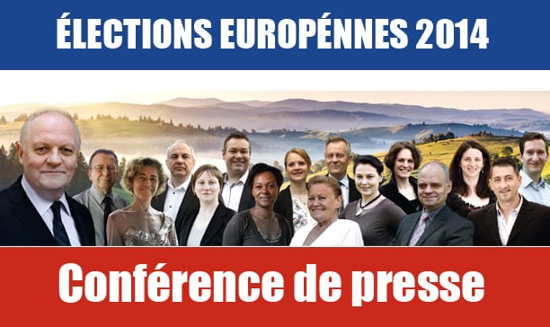 Conférence de presse de François Asselineau pour les Européennes 2014
