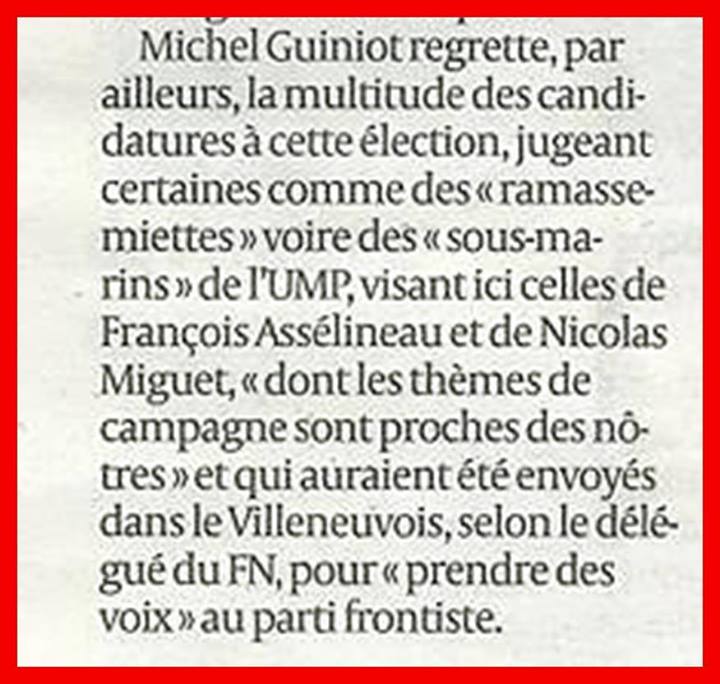 zoom article Le FN met le paquet et denonce les sous marins