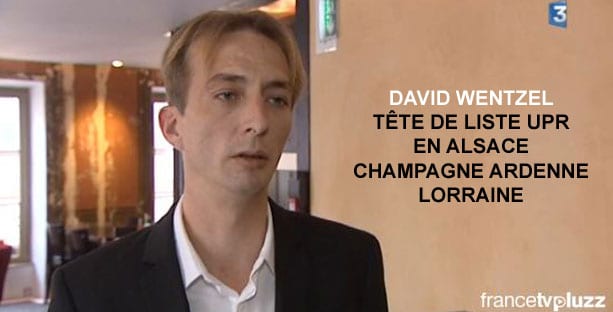 David Wentzel, tête de liste de l'UPR en région Alsace-Champagne Ardenne-Lorraine sur France 3 Alsace