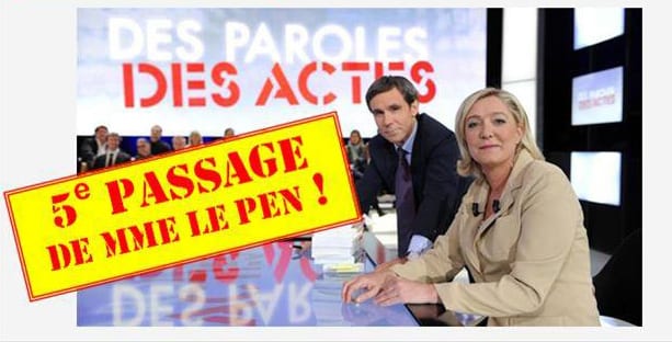 L'UPR demande solennellement aux organisateurs de l’émission « Des paroles et des actes » de France 2 d'inviter François Asselineau à débattre avec Mme Le Pen