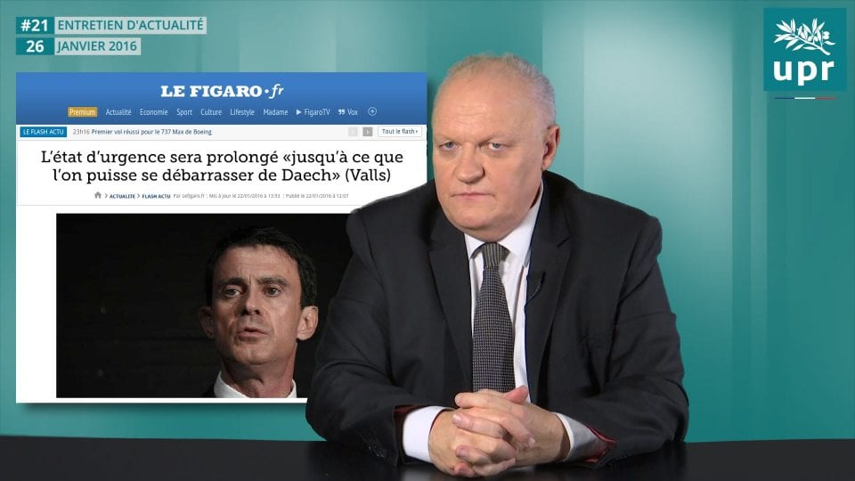 Entretien avec François Asselineau – Questions d’actualité du 26 janvier 2016