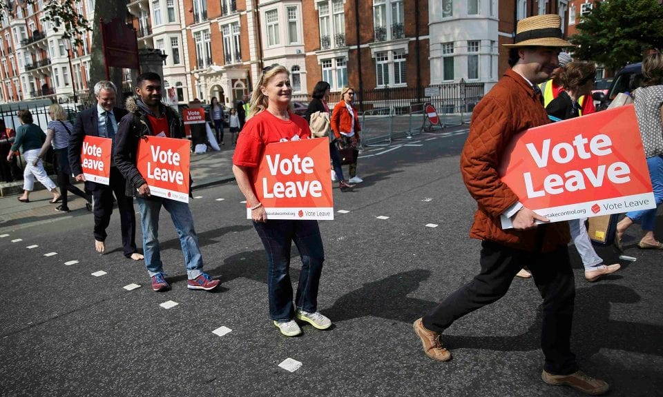 2 nouveaux sondages donnent tous les deux le « Brexit » en hausse et gagnant, à 52% contre 48%