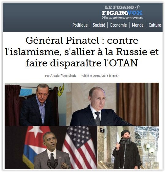 En proposant que la France sorte de l'OTAN et se rapproche de la Russie, le général Pinatel conforte totalement les analyses et les propositions de l'UPR.