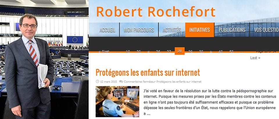 Pour Robert Rochefort, vice-président du modem, député européen et client de Castorama, l'UE permet de mieux protéger les enfants contre la pédopornographie