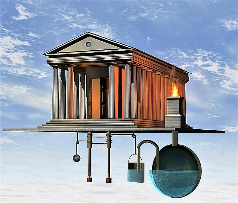 Les portes automatiques du temple d'Heron d'Alexandrie