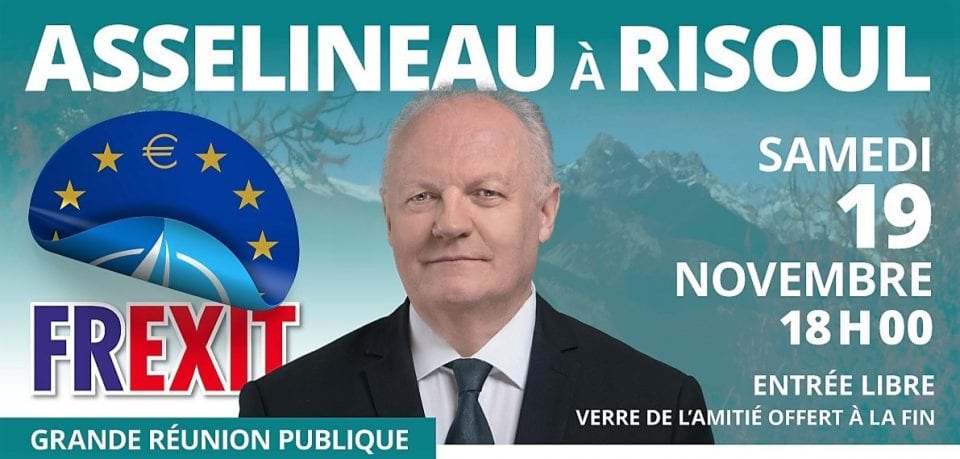Samedi 19 novembre 2016 – François Asselineau à la rencontre des Français dans les HAUTES-ALPES – Grande réunion publique à RISOUL à 18h00
