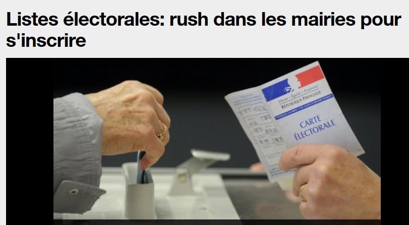 = TIENS… ! QUE SE PASSE-T-IL ? = « Rush » sans précédent depuis 38 ans et « effet Trump » pour l'inscription sur les listes électorales.