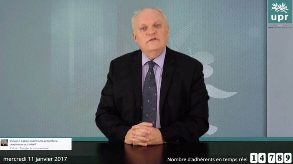 François Asselineau répond en direct à vos questions sur Facebook — 11 janvier 2017