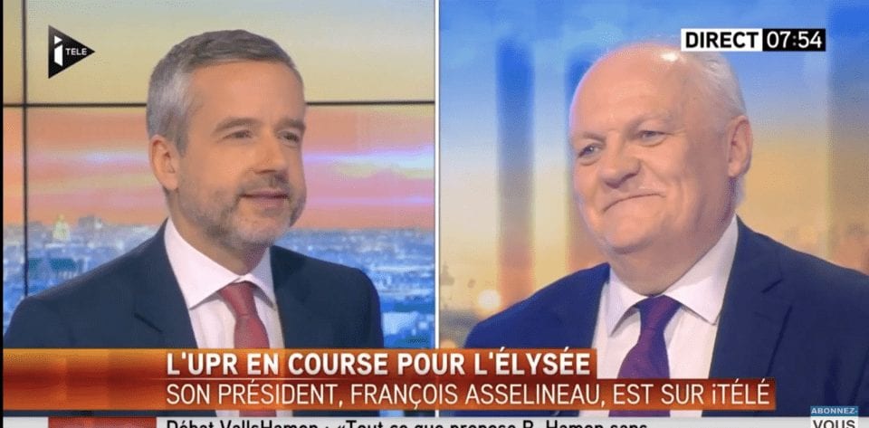 François Asselineau est l'invité d'iTélé jeudi 26 janvier à 7h50