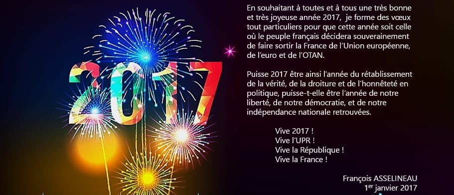 BONNE ANNÉE 2017 À TOUTES ET À TOUS !