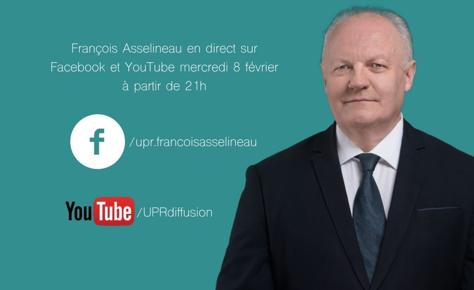 François Asselineau répond en direct à vos questions sur YouTube — 8 février 2017