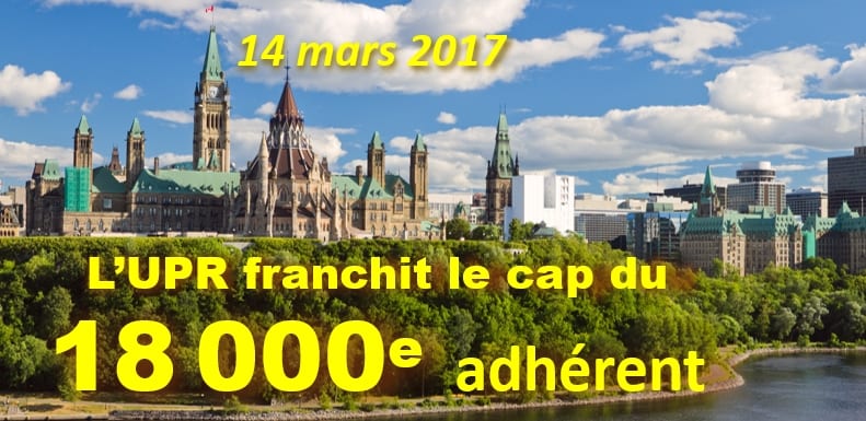 L’UPR vient de franchir le cap des 18 000 adhérents !