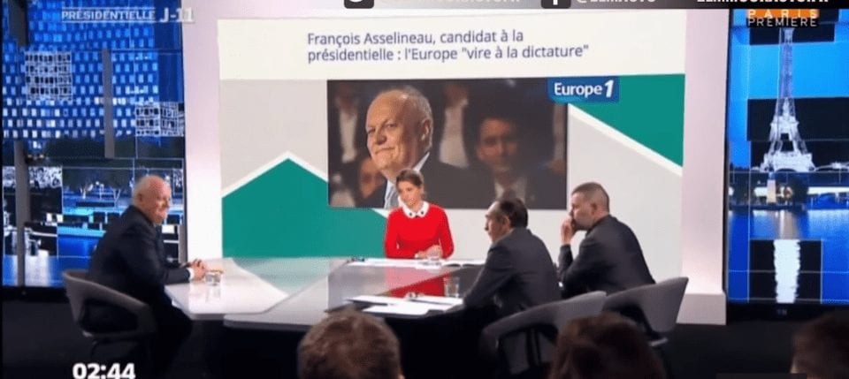 François Asselineau invité politique de Zemmour et Naulleau sur Paris Première