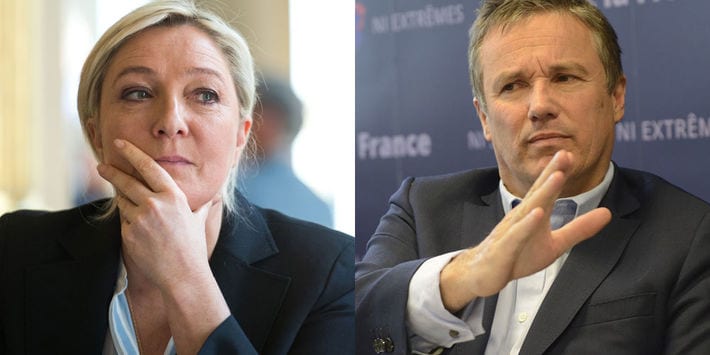 = COMMUNIQUÉ DE PRESSE = Par leur alliance scellée le 28 avril, M. Dupont-Aignan confirme son ancrage à l’extrême droite et Mme Le Pen confirme son refus du « Frexit ».