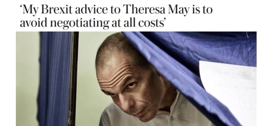 L'ancien ministre grec Yannis Varoufakis : « Mon conseil à Theresa May pour le Brexit : éviter de négocier à tout prix.»