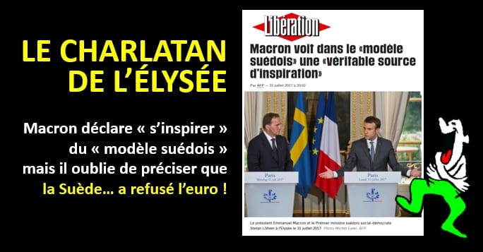 Macron vante le modèle suédois à forte croissance et omet que Suède a refusé l'euro