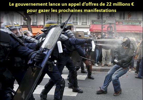 En marche vers la répression : de l'argent pour gazer les futurs manifestants