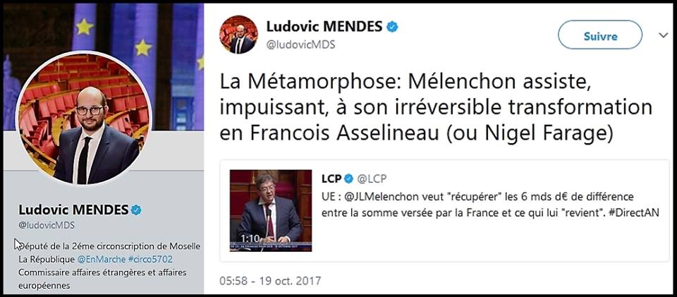 Un député « En Marche » s'indigne que Mélenchon plagie Asselineau