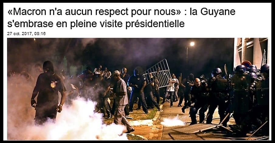 La visite de Macron et Juncker à Cayenne