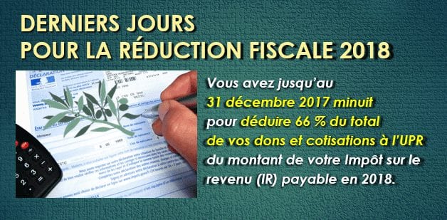 Derniers jours pour bénéficier de la réduction fiscale en 2018