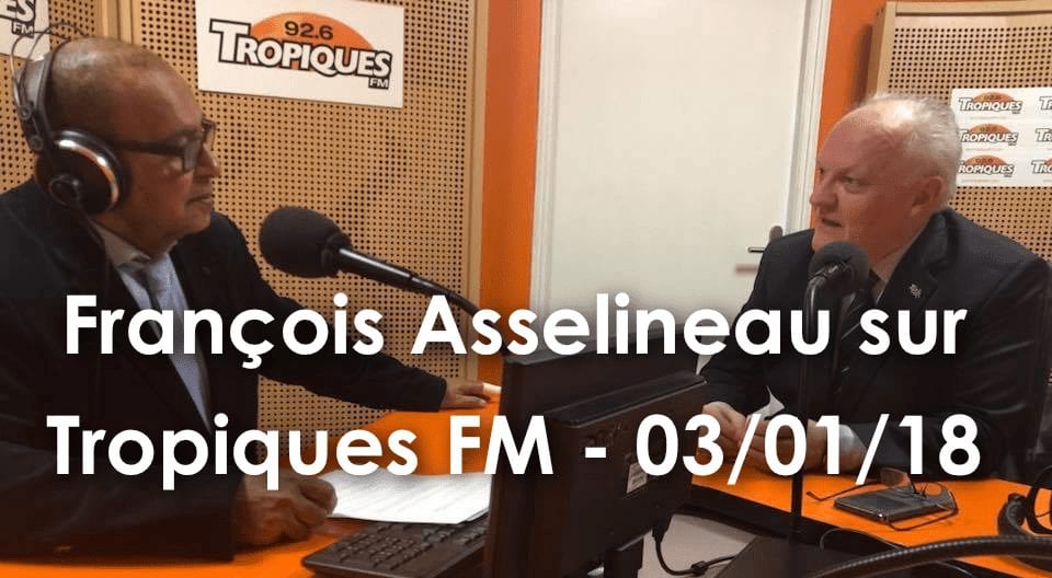 François Asselineau invité de Jean-Jacques Seymour sur Tropiques FM – 03/01/2018