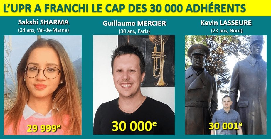 L’UPR vient de franchir le cap des 30 000 adhérents !