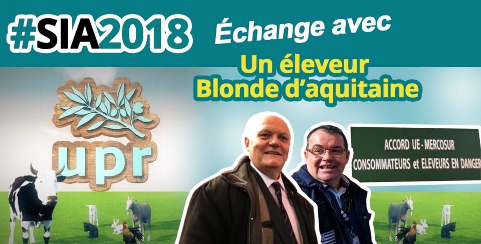 François Asselineau au Salon international de l'agriculture 2018  – Éleveur Blonde d'aquitaine – 3/4
