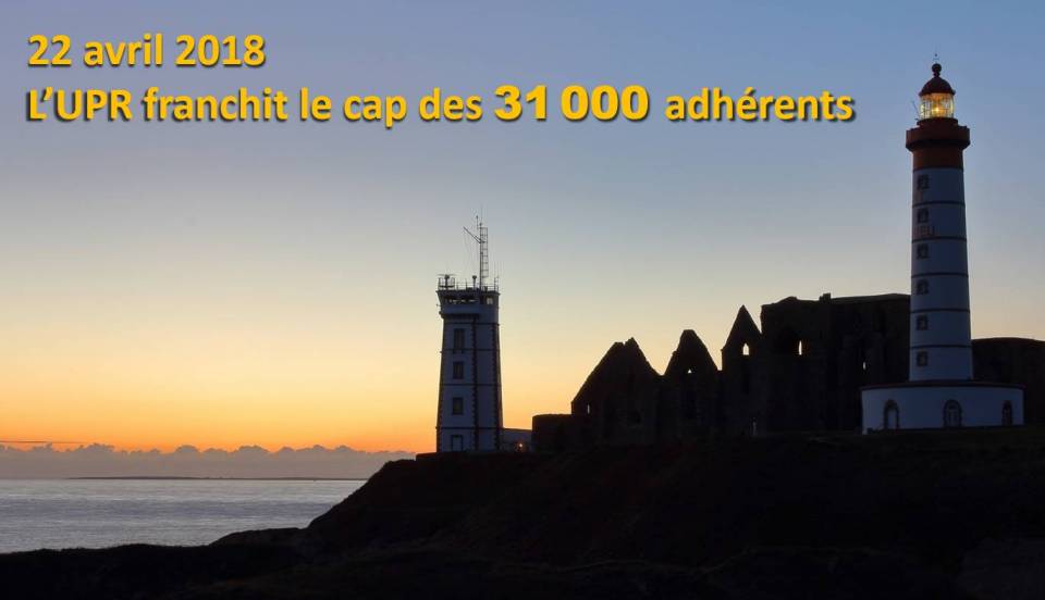 L’UPR vient de franchir le cap des 31 000 adhérents !