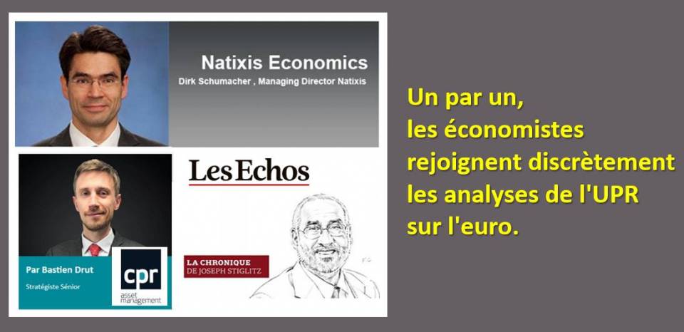 Un par un, les économistes rejoignent discrètement les analyses de l'UPR sur l'euro – par Vincent Brousseau