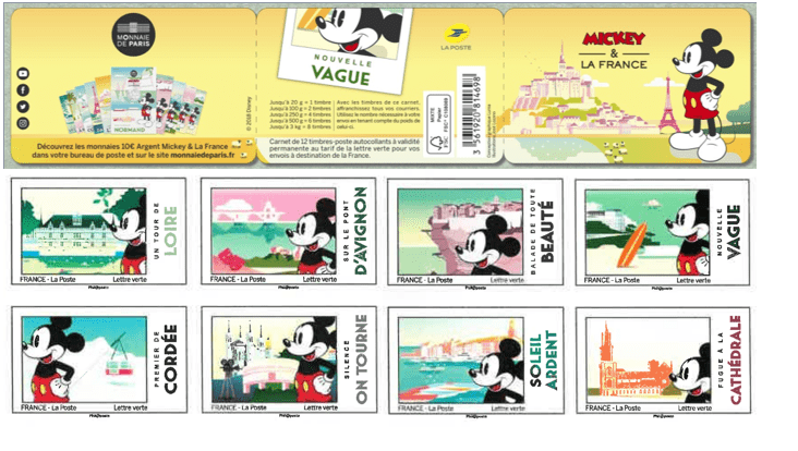 Les nouveaux timbres « MICKEY ET LA FRANCE », illustration de la servitude volontaire des dirigeants français.