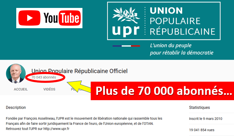 UPR-TV a franchi le cap des 70 000 abonnés