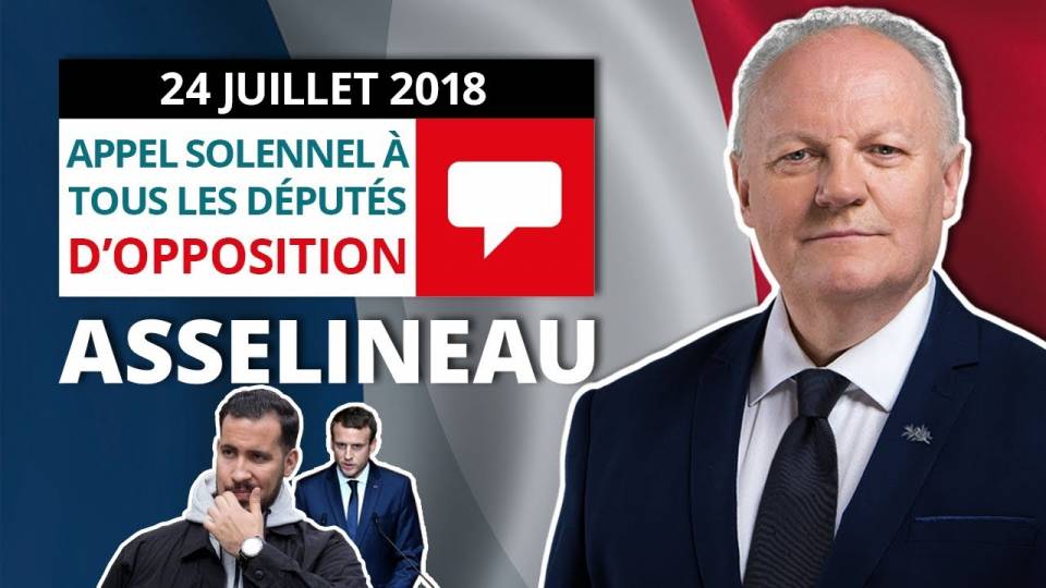 Appel de François Asselineau aux parlementaires d'opposition pour qu'ils engagent l'article 68 de la Constitution