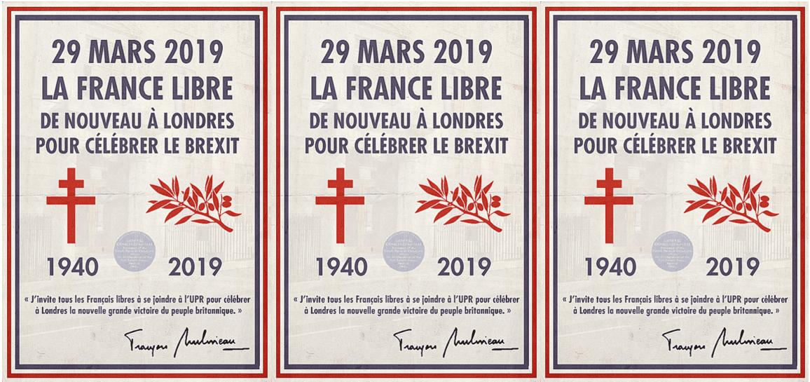 29 mars 2019 – 23h00 : « LA FRANCE LIBRE DE NOUVEAU À LONDRES ! »