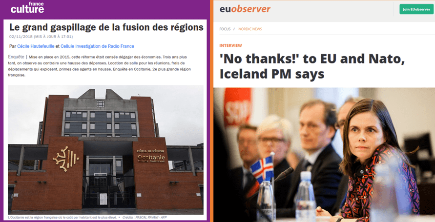 Notre revue de presse du 28 octobre au 3 novembre 2018