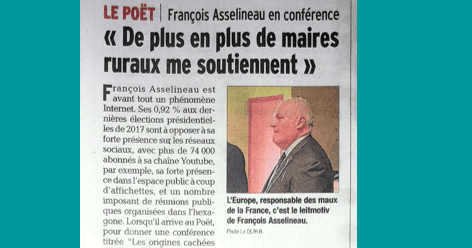 Le « Dauphiné » consacre un long article à la conférence de François Asselineau au Poët (Hautes-Alpes), qui a fait salle comble samedi 10 novembre.