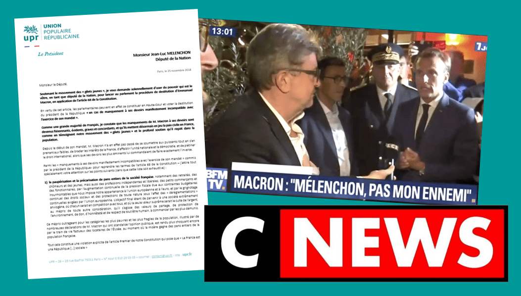 Découvrez le scan de la lettre remise sur le plateau de CNEWS par François ASSELINEAU à Antoine Leaument (responsable de FI) pour qu'il la transmette à Jean-Luc MÉLENCHON.