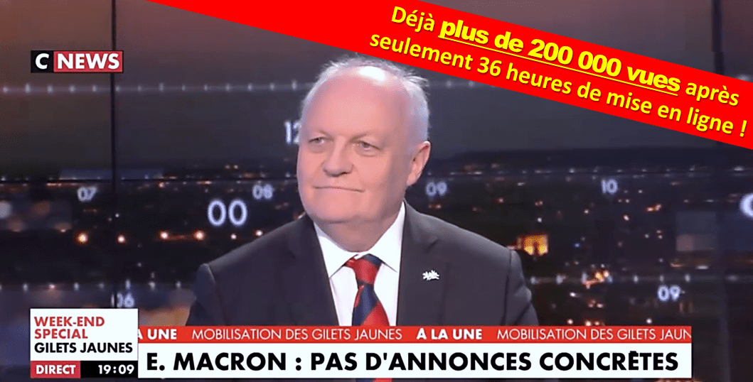 Invité par CNEWS le 25 novembre 2018, François ASSELINEAU propose en direct le lancement de la procédure de destitution d'Emmanuel MACRON.