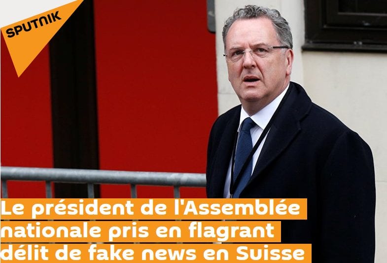 == Le désastre de la diplomatie française == RICHARD FERRAND, PRÉSIDENT DE L’ASSEMBLÉE NATIONALE, PRIS EN FLAGRANT DÉLIT DE « FAKE NEWS », PROVOQUE UN TOLLÉ EN SUISSE.