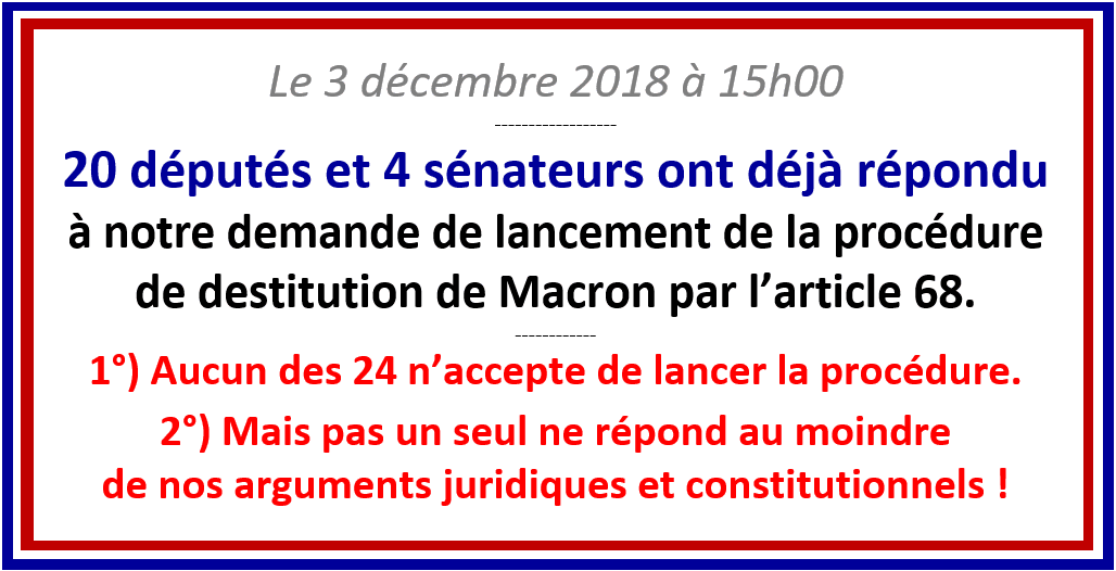 Premières réponses de députés et sénateurs