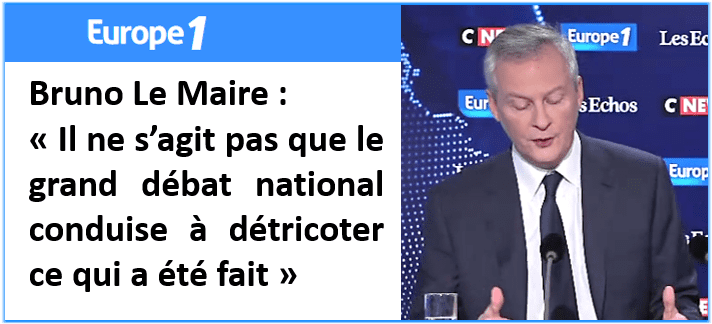 Bruno Le Maire : « Pas question que le grand débat national touche à l'ISF »