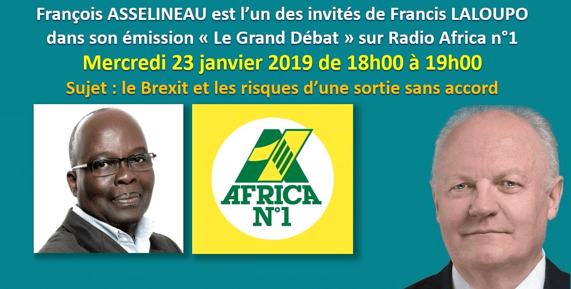 François Asselineau sera l'invité de Francis Laloupo sur Radio Africa n°1 ce mercredi 23 janvier 2019